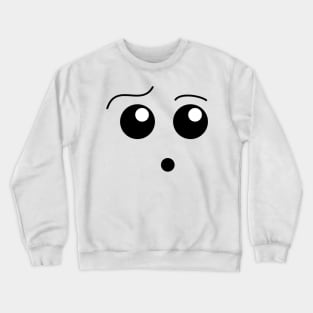 funny face curiosity Crewneck Sweatshirt